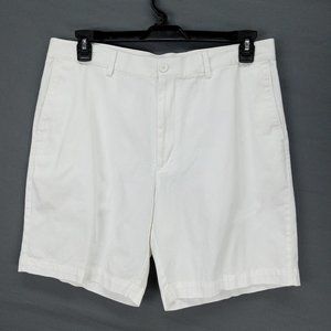 Savane White Flat Front Cotton Shorts Men's Size 36. Item #A247
